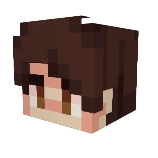 ekq Minecraft avatar head, 3D render