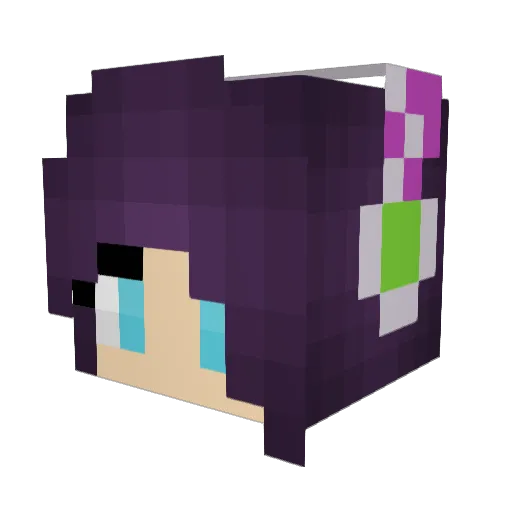 ekuesu Minecraft avatar head, 3D render