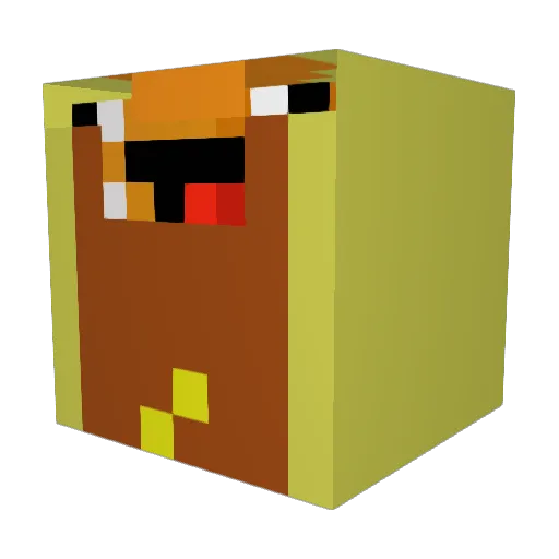 ekul128 Minecraft avatar head, 3D render