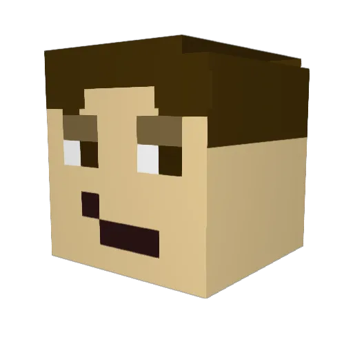 ekuldinosaur Minecraft avatar head, 3D render