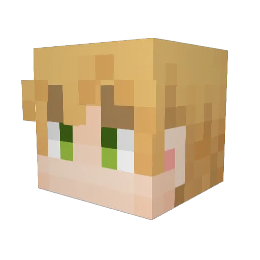 ekuriku Minecraft avatar head, 3D render