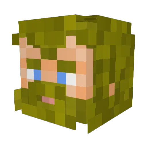 ekusch Minecraft avatar head, 3D render
