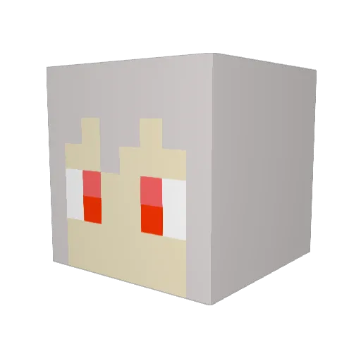 ekuze Minecraft avatar head, 3D render