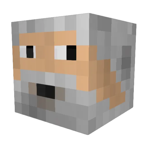 ekzar Minecraft avatar head, 3D render