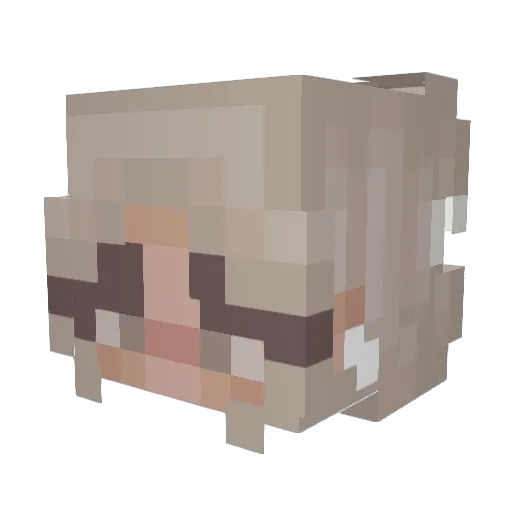 el1ee Minecraft avatar head, 3D render