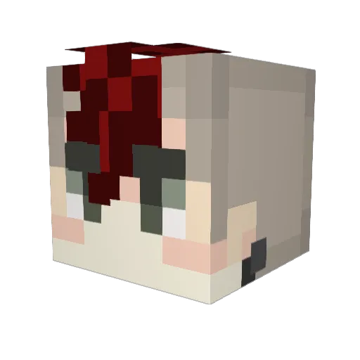 el300 Minecraft avatar head, 3D render