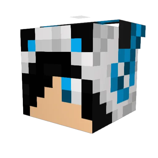 el3v8or Minecraft avatar head, 3D render