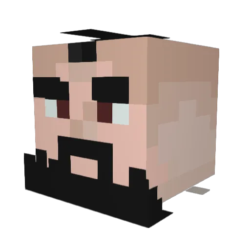 elBENJA1 Minecraft avatar head, 3D render