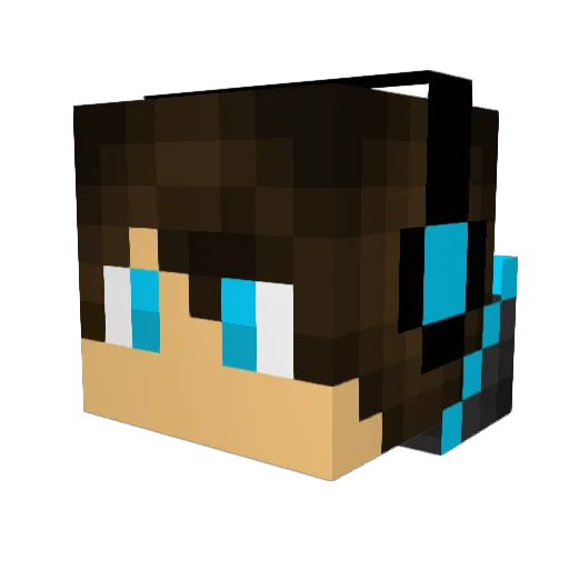 elBamba Minecraft avatar head, 3D render
