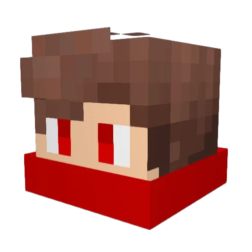 elBange Minecraft avatar head, 3D render