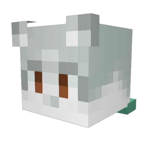 elDinoTS Minecraft avatar head, 3D render