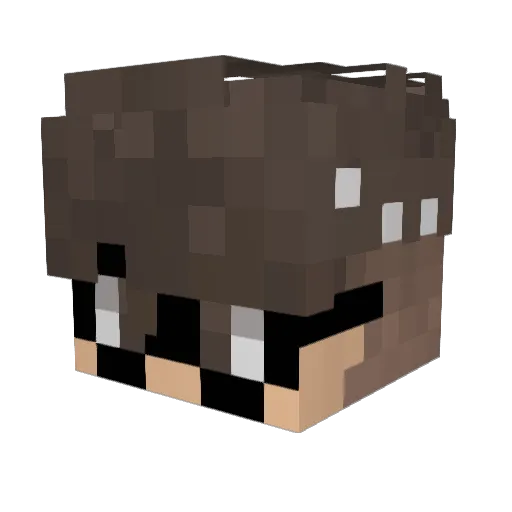 elGUFFIN Minecraft avatar head, 3D render