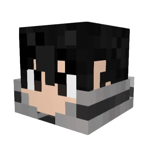 elGotsu Minecraft avatar head, 3D render