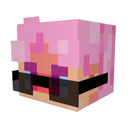elGuntte Minecraft avatar head, 3D render