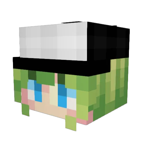 elKuriii Minecraft avatar head, 3D render