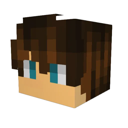 elPablope Minecraft avatar head, 3D render