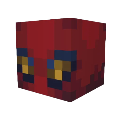 elRixito Minecraft avatar head, 3D render