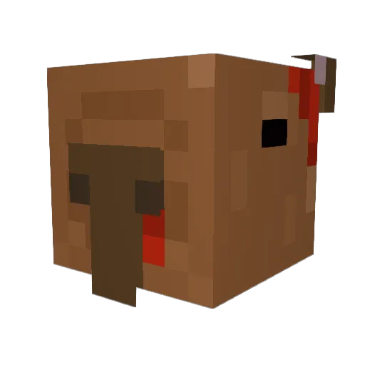 elRuserr Minecraft avatar head, 3D render
