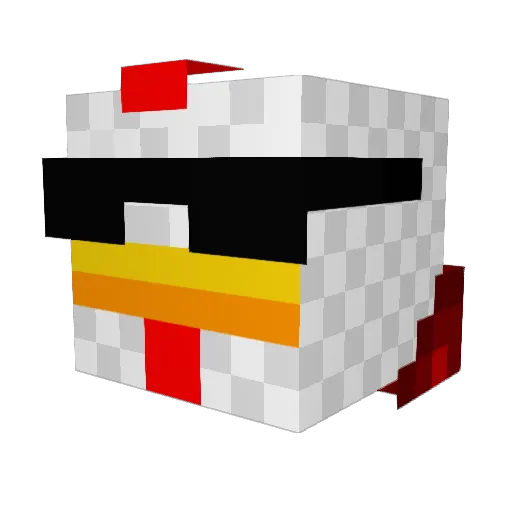 elVitxes57 Minecraft avatar head, 3D render