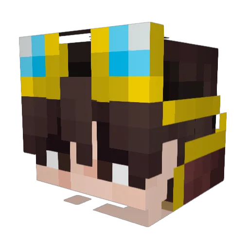 el_Nicu Minecraft avatar head, 3D render