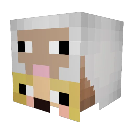 el_bea Minecraft avatar head, 3D render