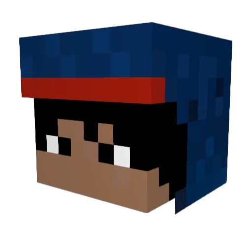 el_chizza Minecraft avatar head, 3D render