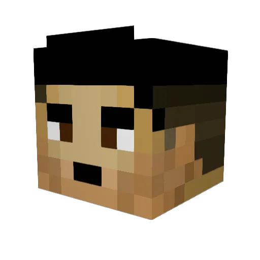 el_dom69 Minecraft avatar head, 3D render