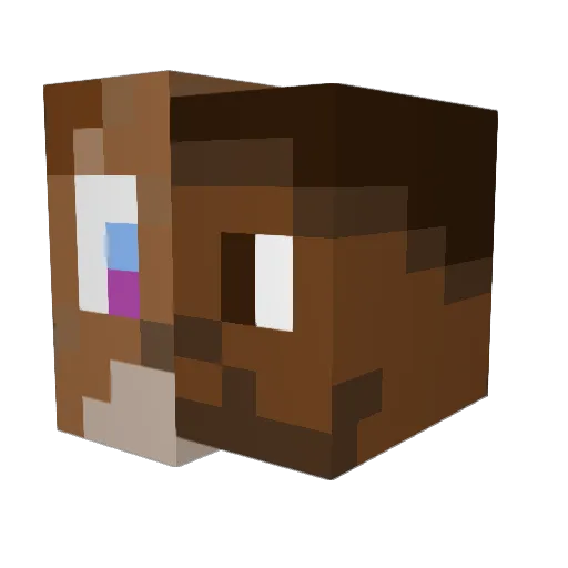 el_ghost_ Minecraft avatar head, 3D render