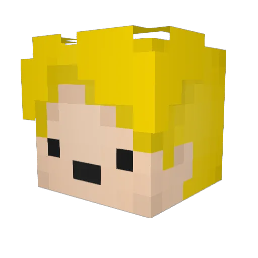 el_irla84 Minecraft avatar head, 3D render