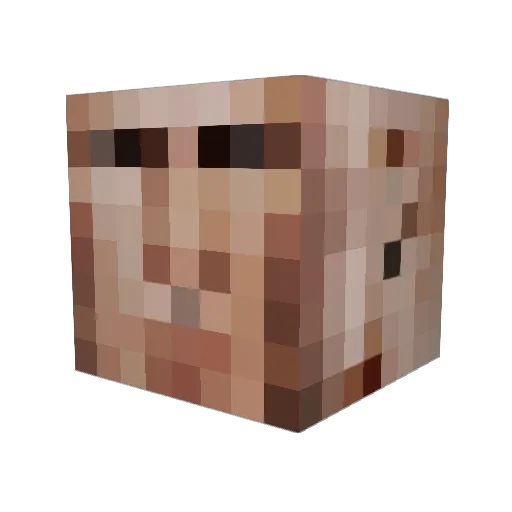 el_lux Minecraft avatar head, 3D render