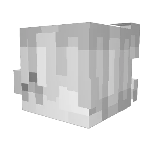 el_misio Minecraft avatar head, 3D render