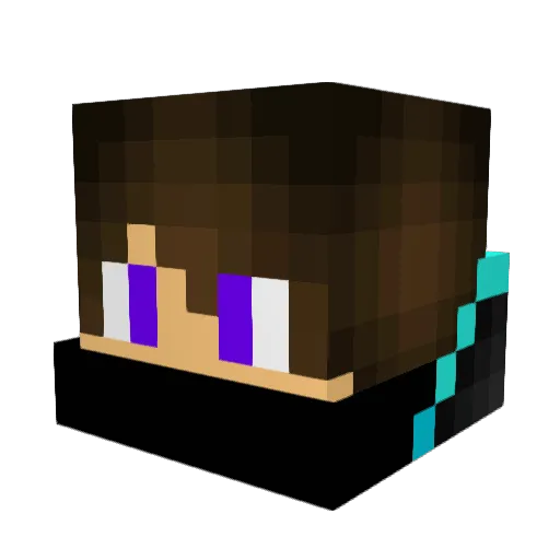 el_mvtii Minecraft avatar head, 3D render