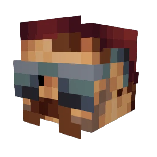 el_pollito_loco Minecraft avatar head, 3D render