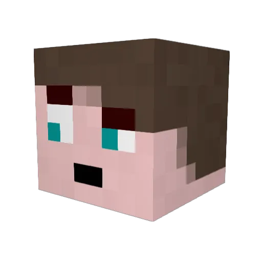 el_tel Minecraft avatar head, 3D render