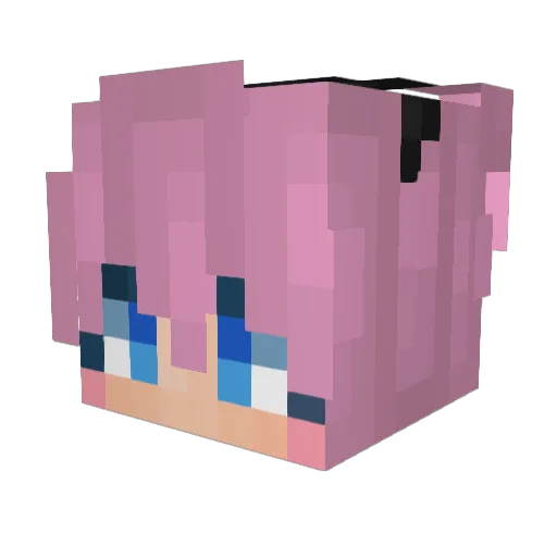 el_wow Minecraft avatar head, 3D render