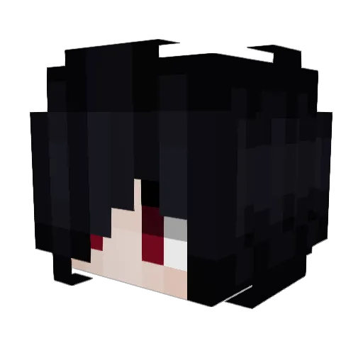 elaNaovoltoou Minecraft avatar head, 3D render