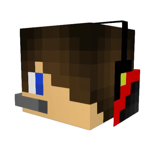 elafito Minecraft avatar head, 3D render