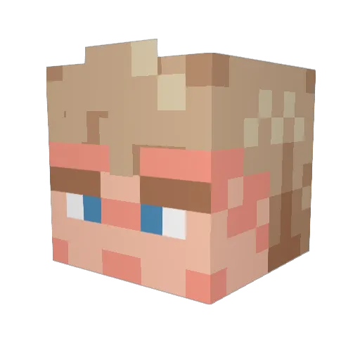 elandito Minecraft avatar head, 3D render