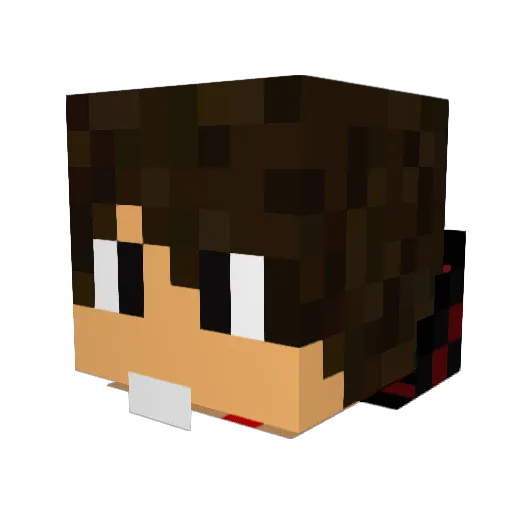 elangelV Minecraft avatar head, 3D render