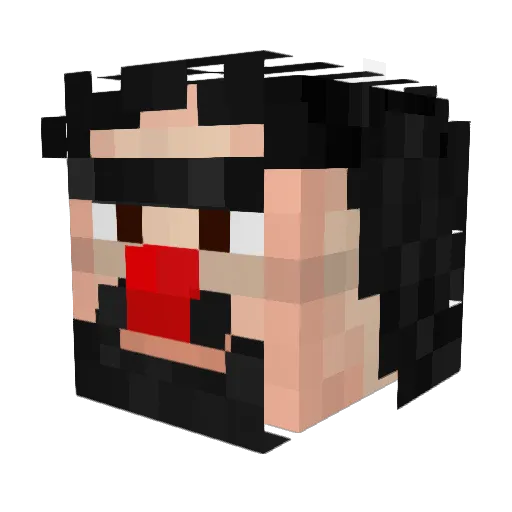 elareque Minecraft avatar head, 3D render
