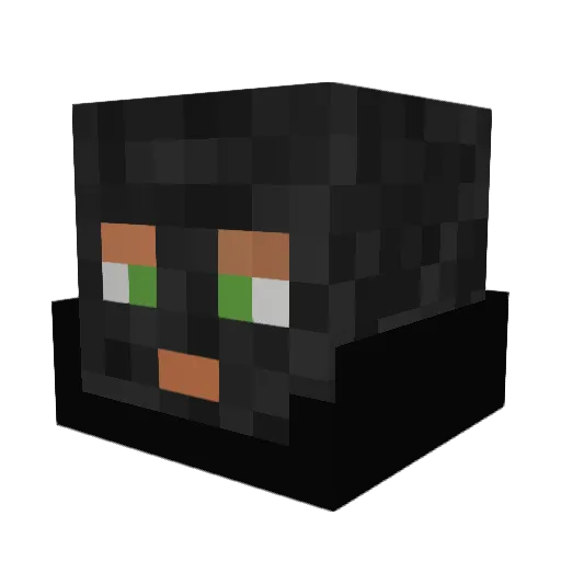 elasel_ Minecraft avatar head, 3D render