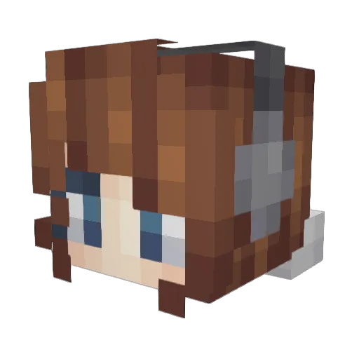 elastigal Minecraft avatar head, 3D render