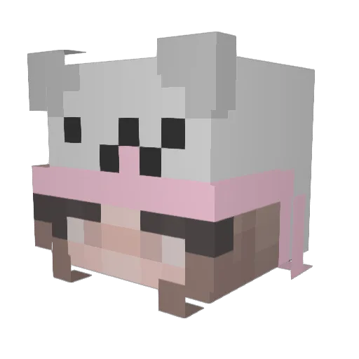 elatrie Minecraft avatar head, 3D render
