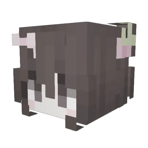 elawii Minecraft avatar head, 3D render
