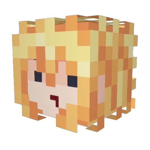 elaxelsabe Minecraft avatar head, 3D render
