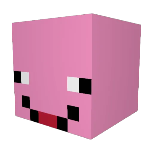elbeero Minecraft avatar head, 3D render
