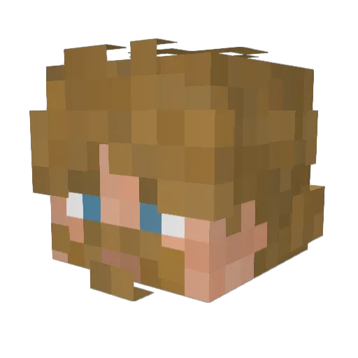 elbog1 Minecraft avatar head, 3D render