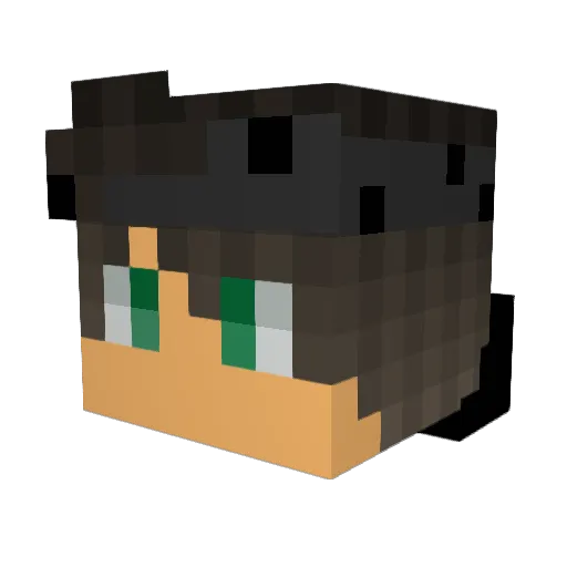 elcapocordobes Minecraft avatar head, 3D render