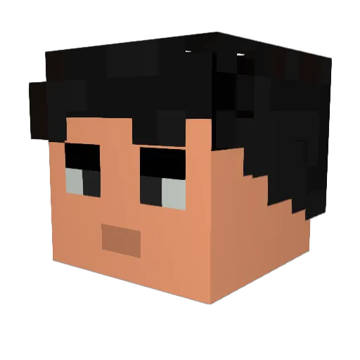 elchelodelgado Minecraft avatar head, 3D render