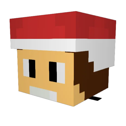 elciapo Minecraft avatar head, 3D render